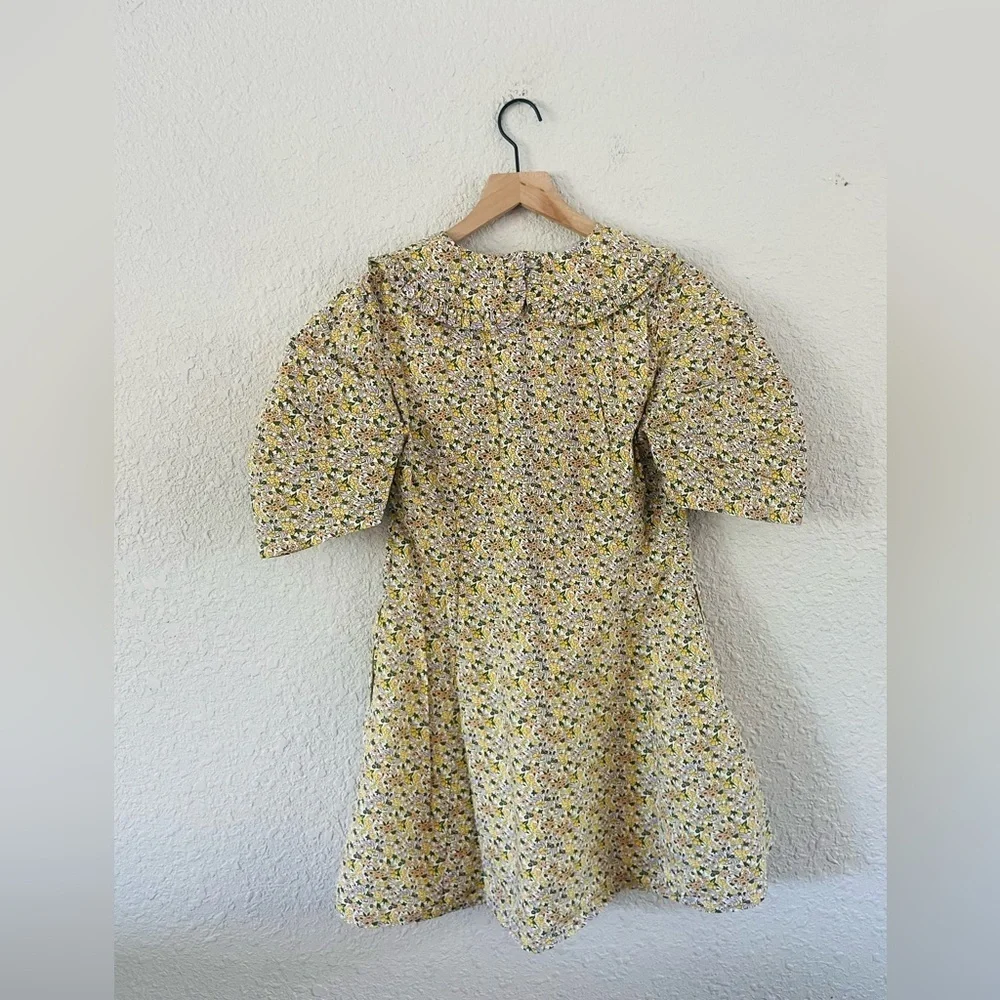 By Anthropologie Short-Sleeve Collared Printed Midi Dress NWT - Picture 5 of 15